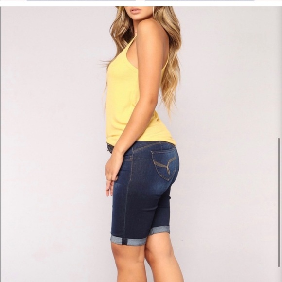 YMI•13• Rock The Booty-Lift Denim Bermuda Shorts - Picture 5 of 15